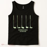 Funny Golf Weapons Of Grass Destruction Golf Clubs Drivers Tank Top thumb 2