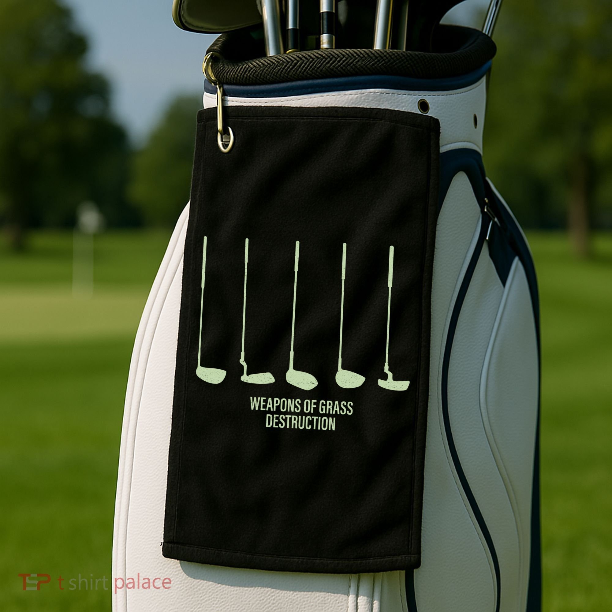Funny Golf Weapons Of Grass Destruction Golf Clubs Drivers Golf Towel