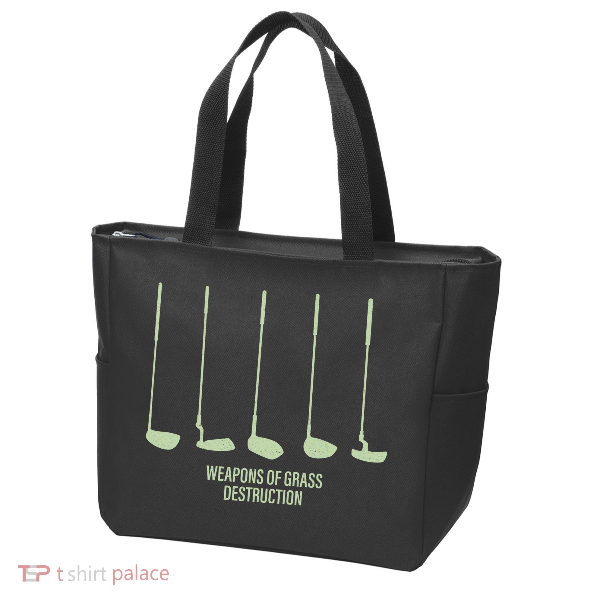 Funny Golf Weapons Of Grass Destruction Golf Clubs Drivers Tote Bag