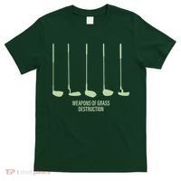 Funny Golf Weapons Of Grass Destruction Golf Clubs Drivers T-Shirt thumb 0