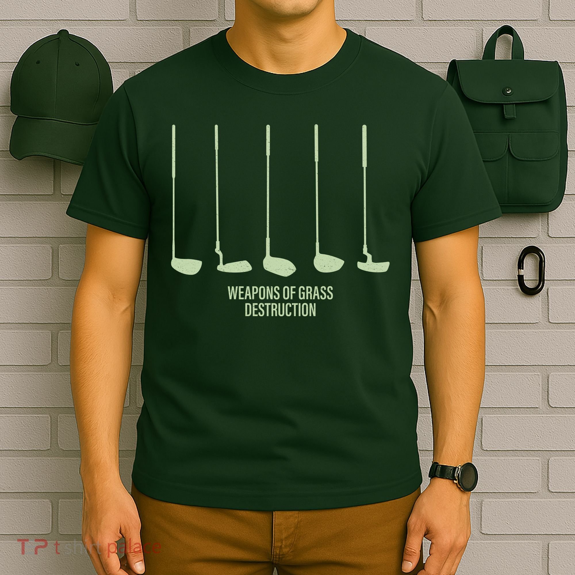 Funny Golf Weapons Of Grass Destruction Golf Clubs Drivers T-Shirt