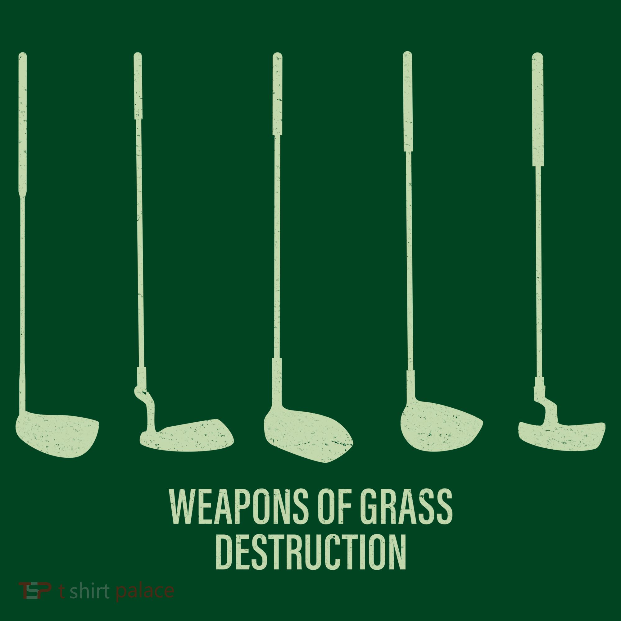 Funny Golf Weapons Of Grass Destruction Golf Clubs Drivers Coaster