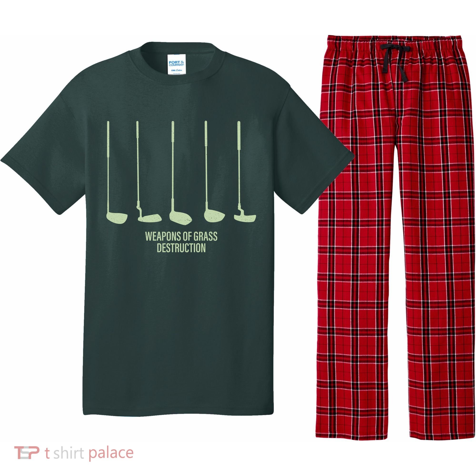 Funny Golf Weapons Of Grass Destruction Golf Clubs Drivers Pajama Set
