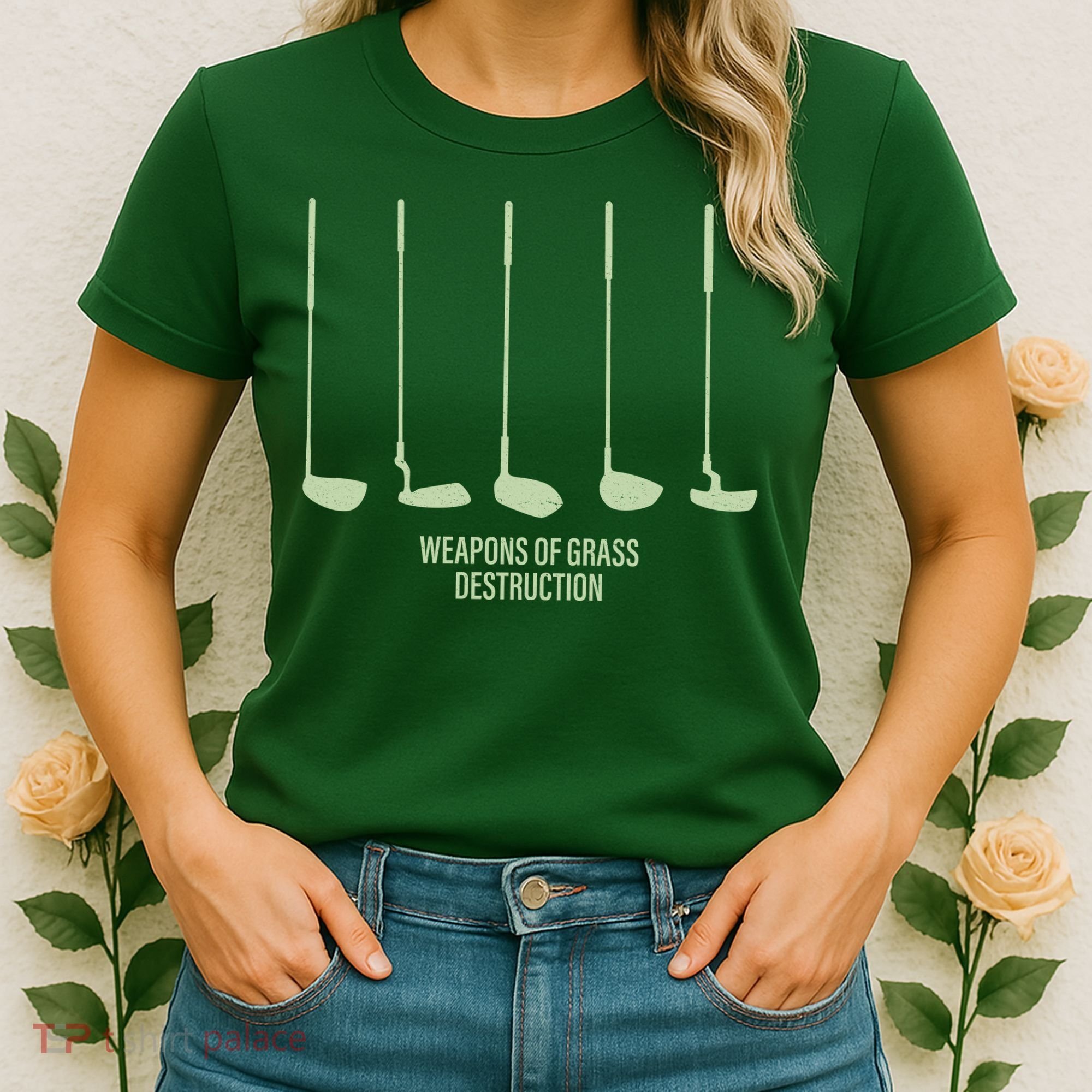 Funny Golf Weapons Of Grass Destruction Golf Clubs Drivers Women's T-Shirt