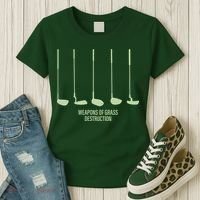 Funny Golf Weapons Of Grass Destruction Golf Clubs Drivers Women's T-Shirt thumb 3