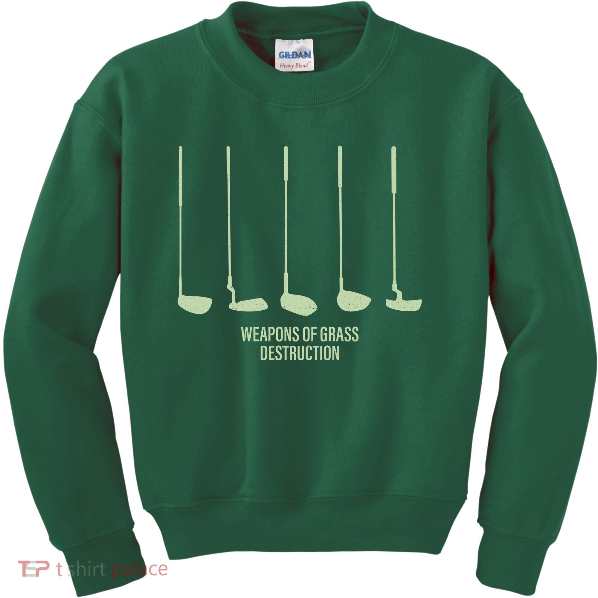 Funny Golf Weapons Of Grass Destruction Golf Clubs Drivers Kids Sweatshirt