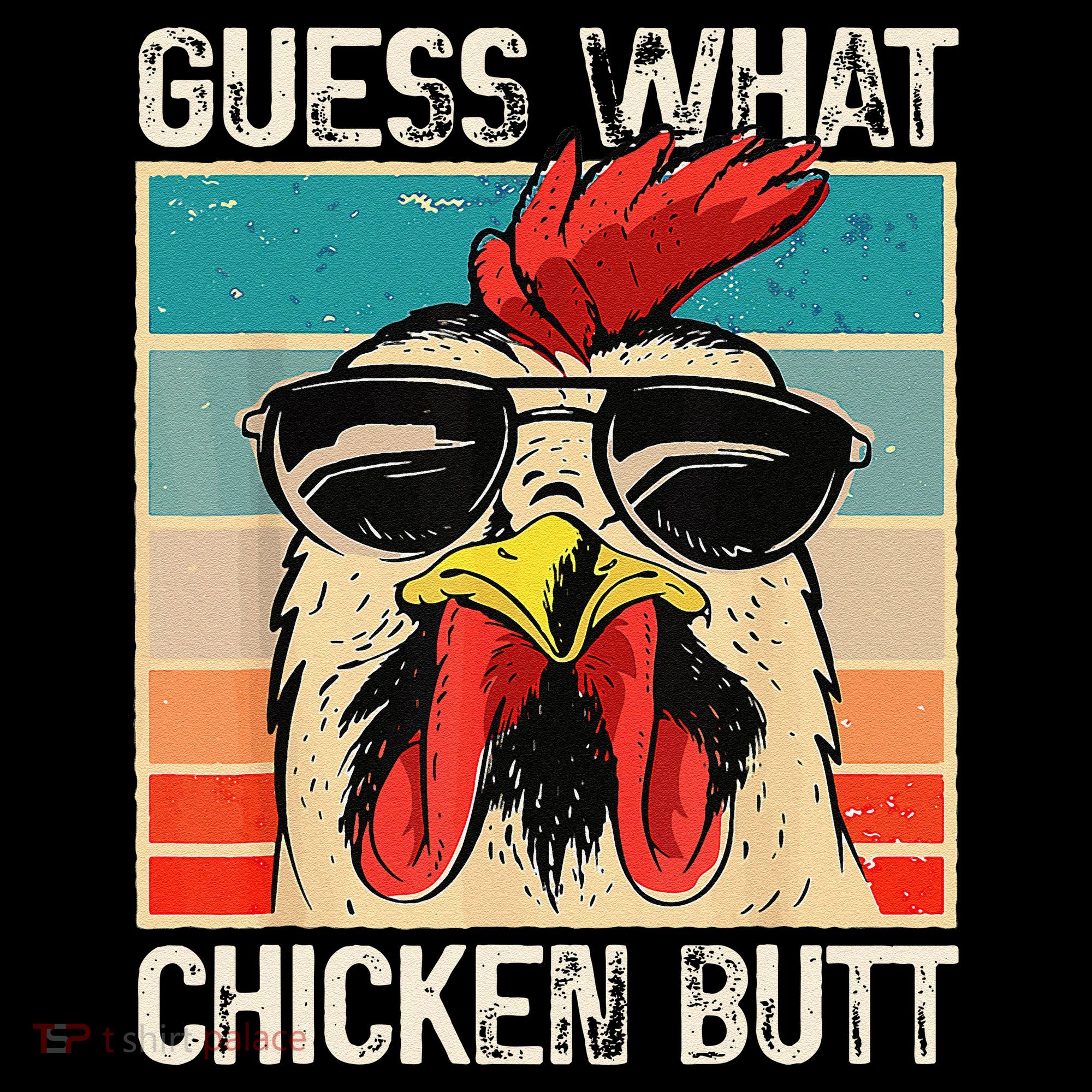 Funny Guess What Chicken Butt Chicken Meme Coaster