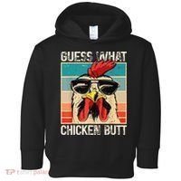 Funny Guess What Chicken Butt Chicken Meme Toddler Hoodie thumb 0