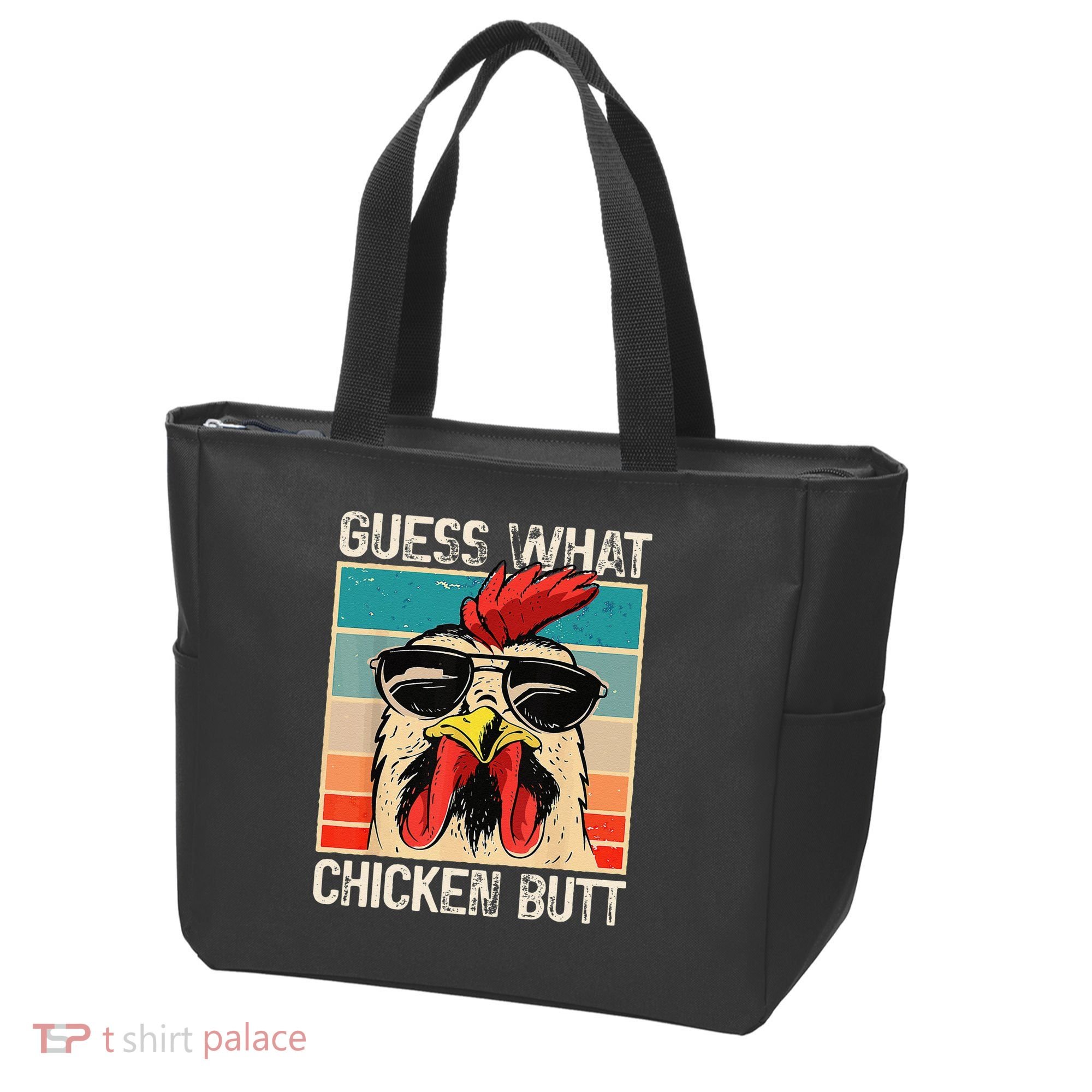 Funny Guess What Chicken Butt Chicken Meme Tote Bag
