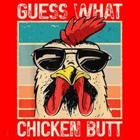 Funny Guess What Chicken Butt Chicken Meme Santa Hat thumb 1