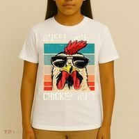 Funny Guess What Chicken Butt Chicken Meme T-Shirt thumb 4