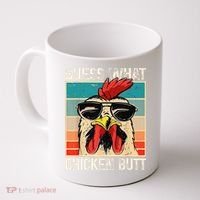 Funny Guess What Chicken Butt Chicken Meme Coffee Mug thumb 0