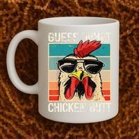 Funny Guess What Chicken Butt Chicken Meme Coffee Mug thumb 2