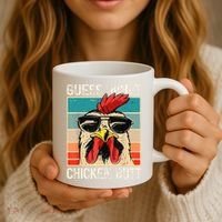 Funny Guess What Chicken Butt Chicken Meme Coffee Mug thumb 3