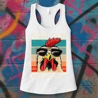 Funny Guess What Chicken Butt Chicken Meme Women's Tank Top thumb 3