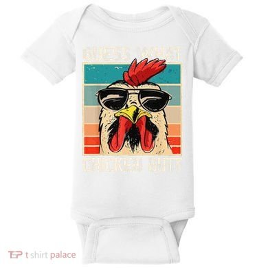 Funny Guess What Chicken Butt Chicken Meme Baby Bodysuit