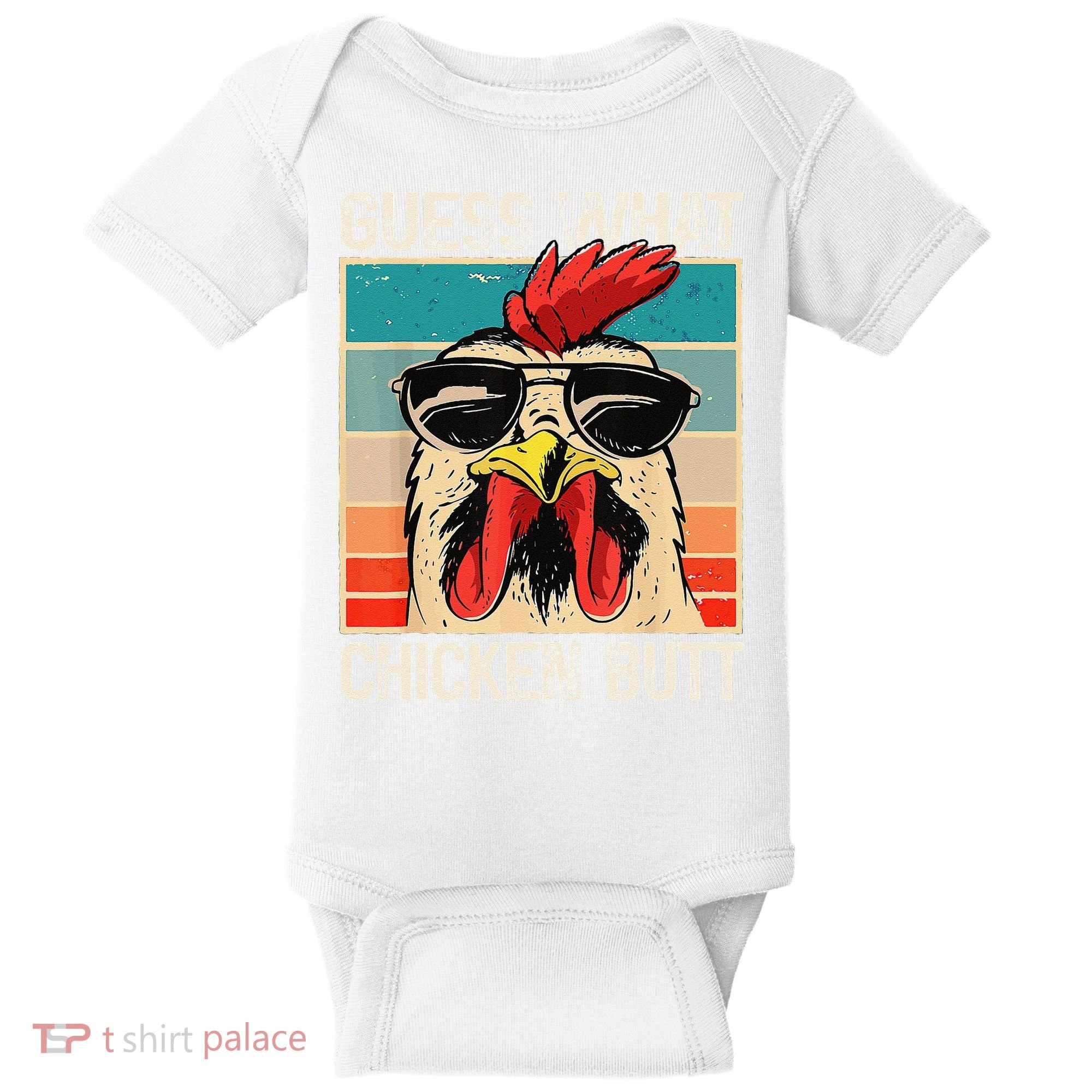 Funny Guess What Chicken Butt Chicken Meme Baby Bodysuit