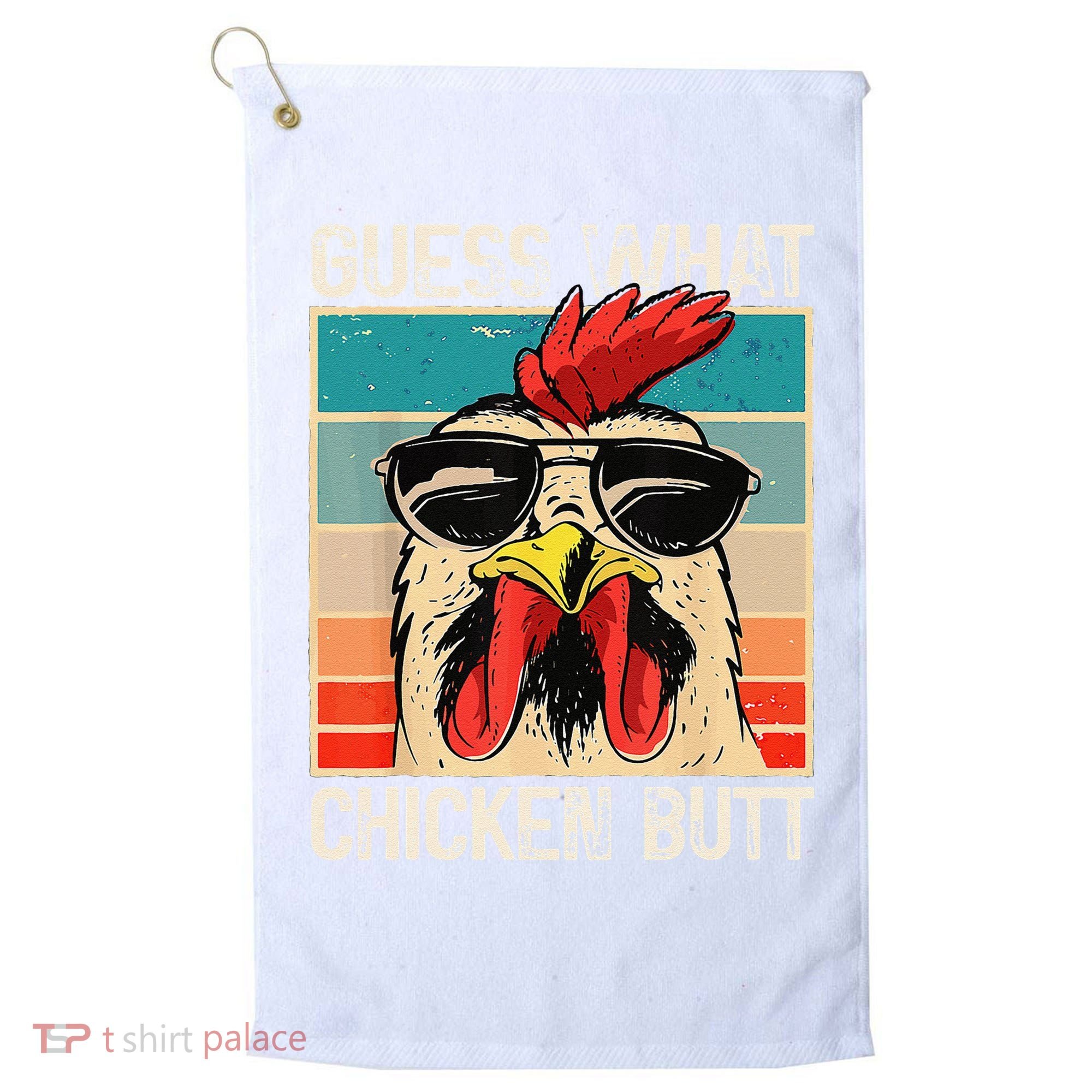 Funny Guess What Chicken Butt Chicken Meme Golf Towel