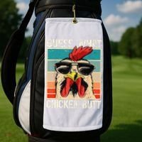 Funny Guess What Chicken Butt Chicken Meme Golf Towel thumb 2