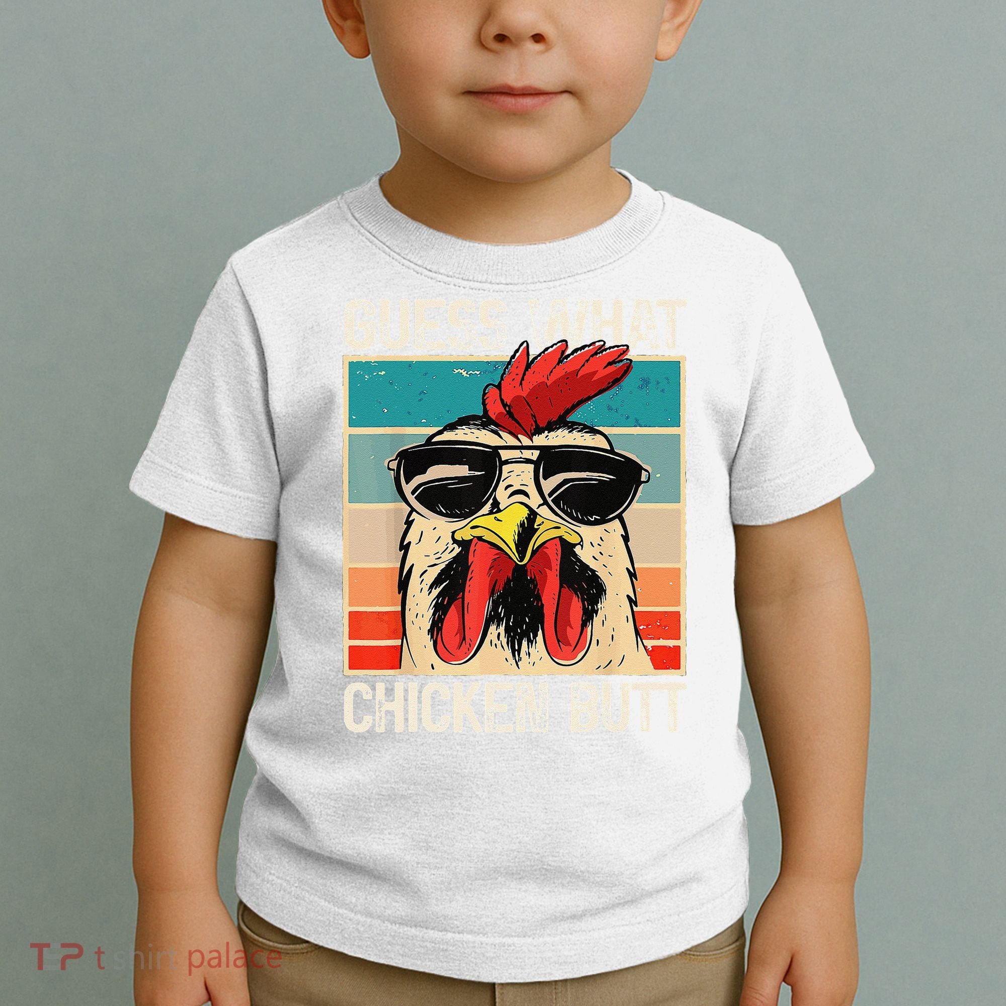 Funny Guess What Chicken Butt Chicken Meme Toddler T-Shirt
