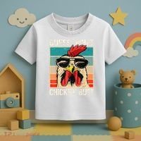 Funny Guess What Chicken Butt Chicken Meme Toddler T-Shirt thumb 3