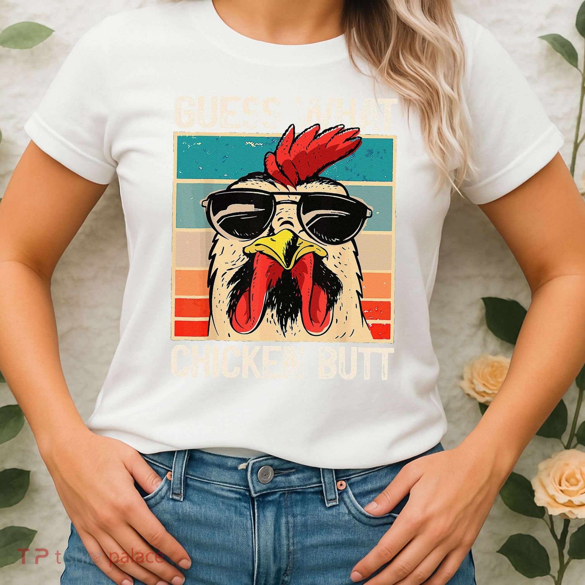 Funny Guess What Chicken Butt Chicken Meme Women's T-Shirt