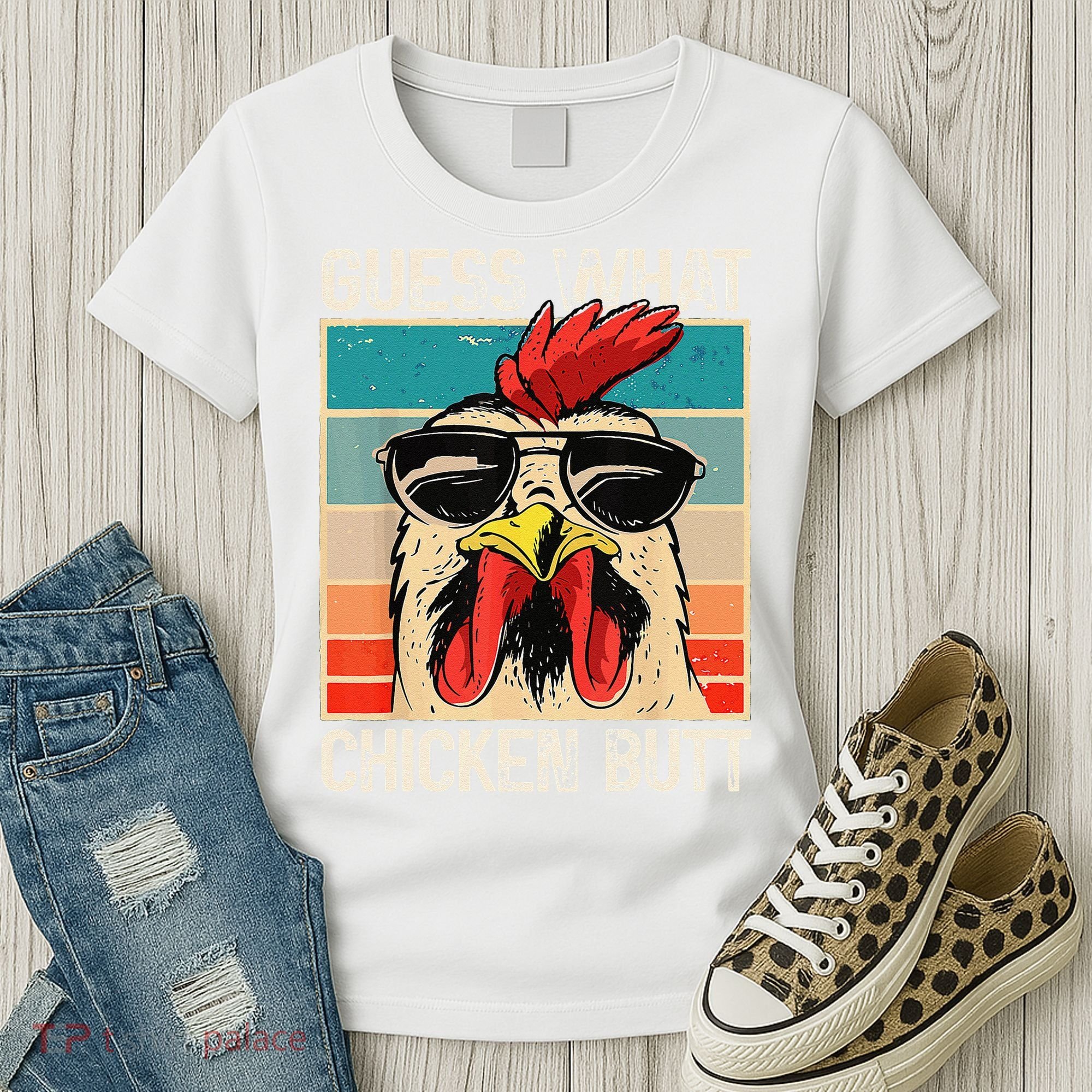 Funny Guess What Chicken Butt Chicken Meme Women's T-Shirt