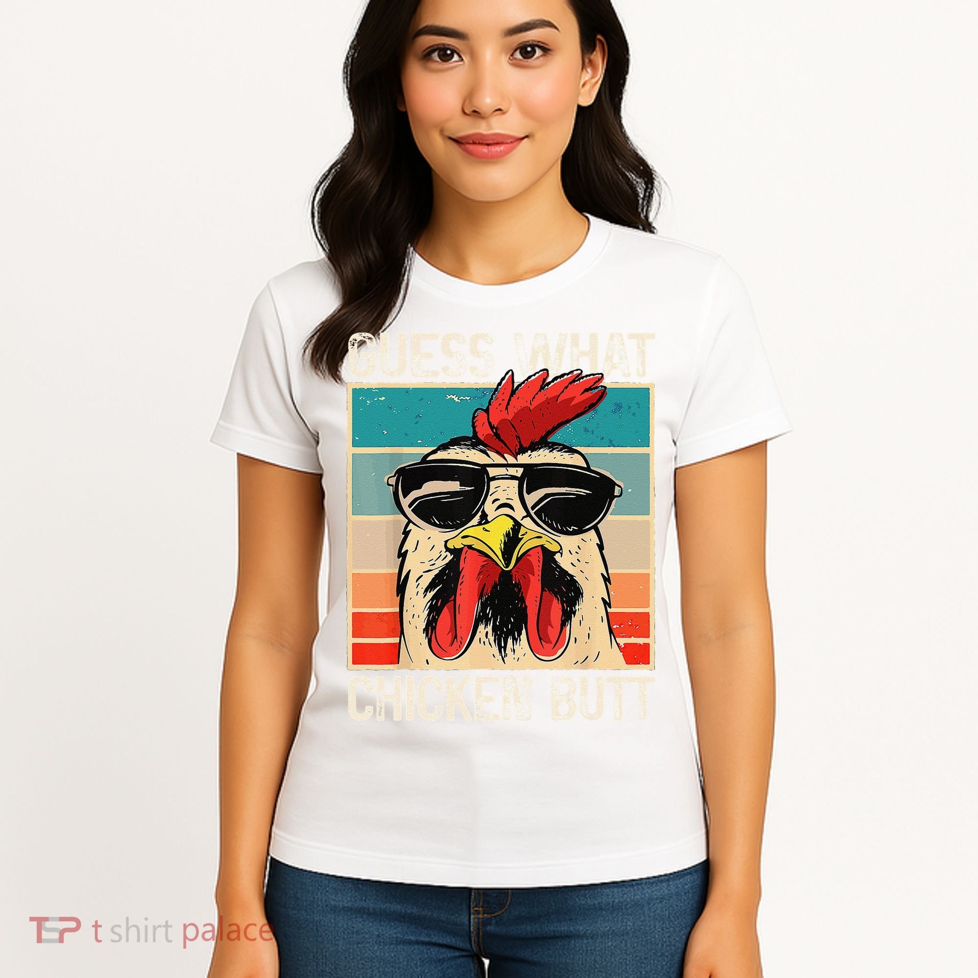 Funny Guess What Chicken Butt Chicken Meme Women's T-Shirt