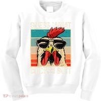 Funny Guess What Chicken Butt Chicken Meme Kids Sweatshirt thumb 0