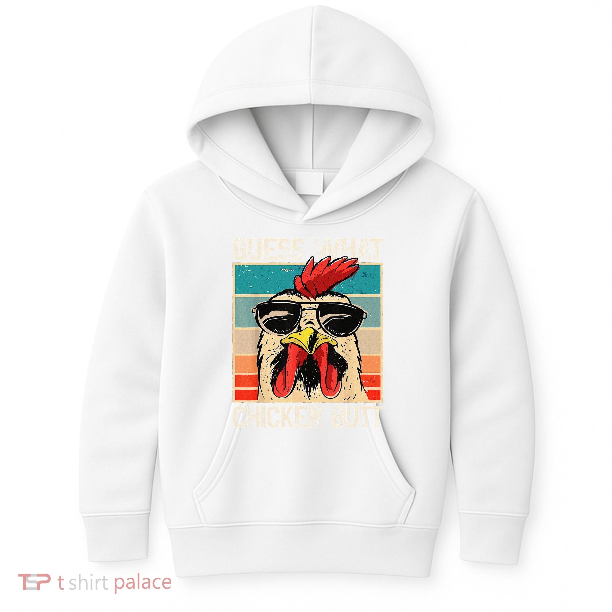 Funny Guess What Chicken Butt Chicken Meme Kids Hoodie