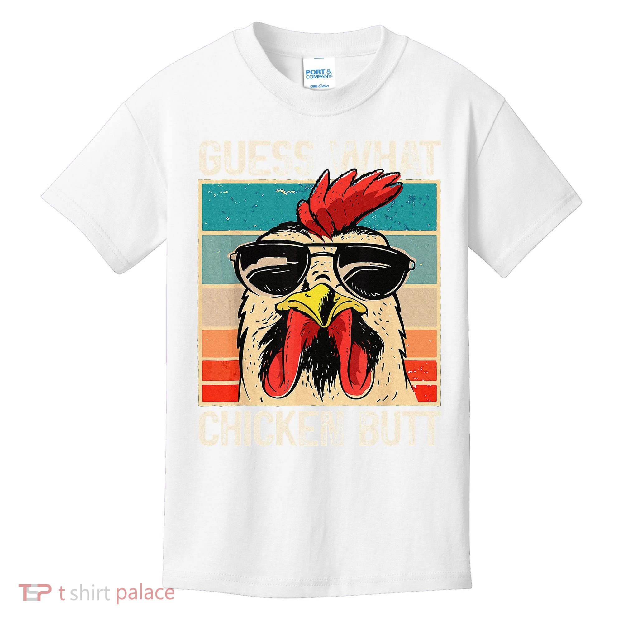 Funny Guess What Chicken Butt Chicken Meme Kids T-Shirt
