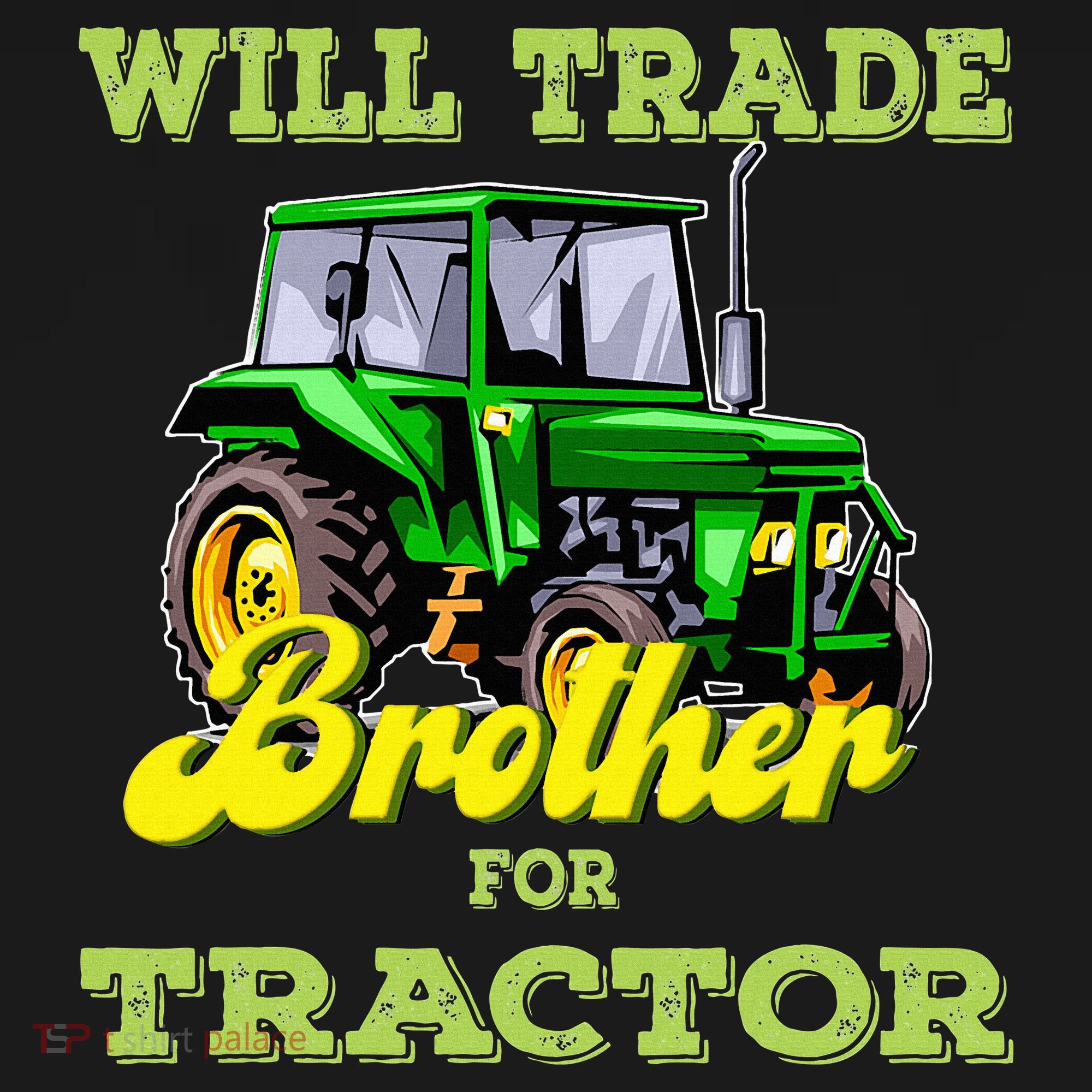 Farming Gift Will Trade Brother For Tractor Farmer USA-Made Doggie Bandana