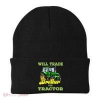 Farming Gift Will Trade Brother For Tractor Farmer Beanie thumb 0
