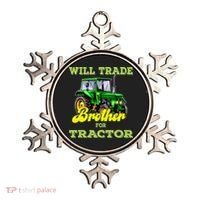 Farming Gift Will Trade Brother For Tractor Farmer Ornament thumb 0