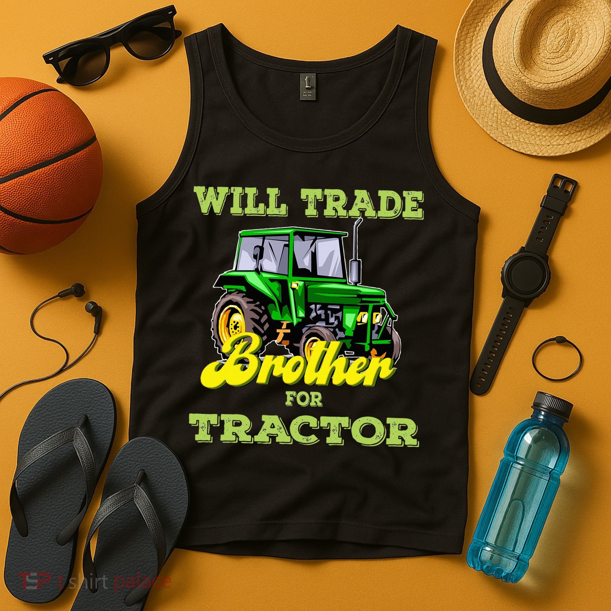Farming Gift Will Trade Brother For Tractor Farmer Tank Top