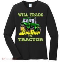 Farming Gift Will Trade Brother For Tractor Farmer Women's Long Sleeve Shirt thumb 0