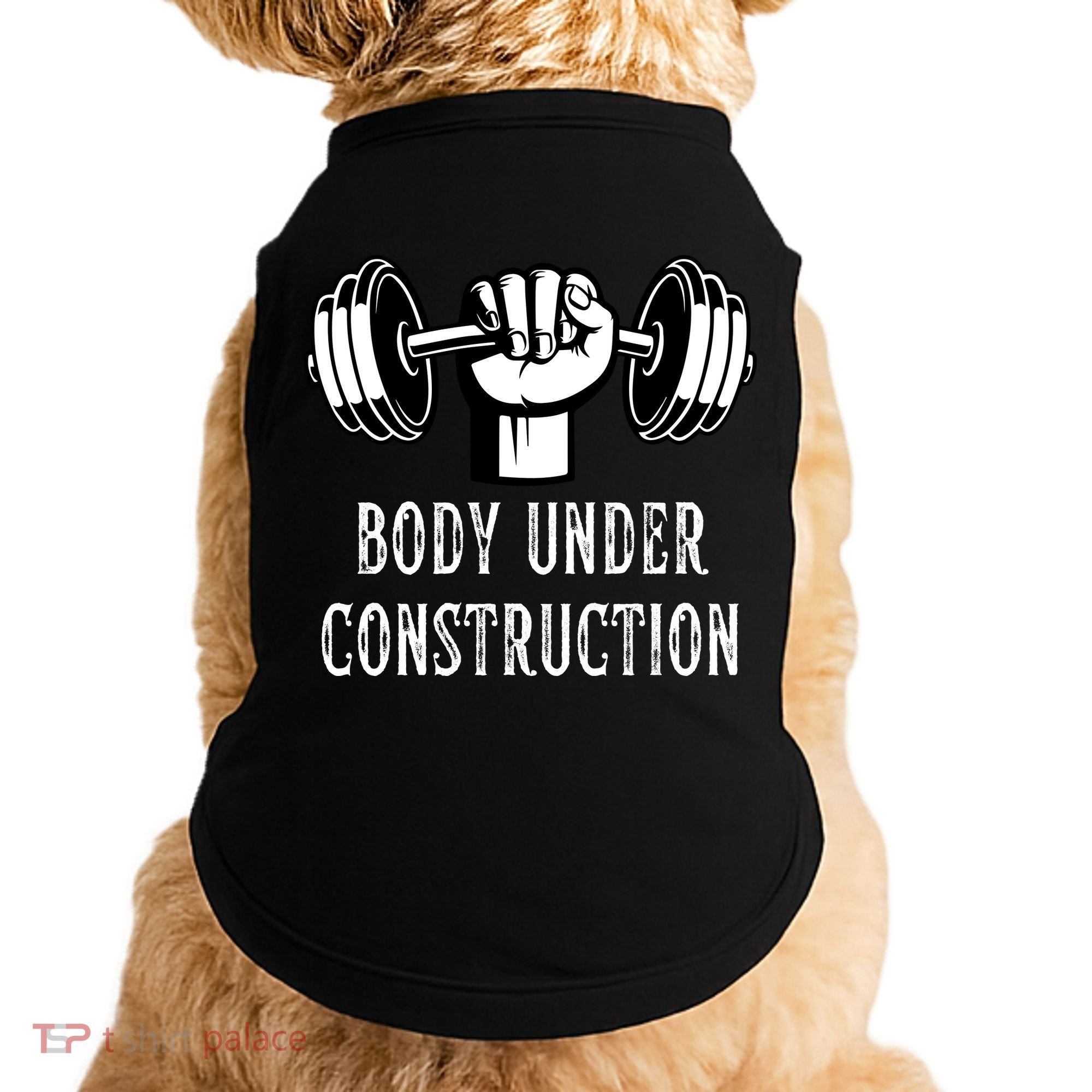 Funny Gym Workout Body Under Construction Doggie Tank
