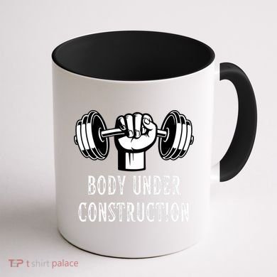 Funny Gym Workout Body Under Construction Coffee Mug back