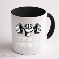 Funny Gym Workout Body Under Construction Coffee Mug thumb 1