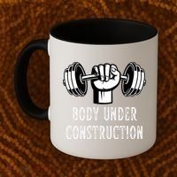 Funny Gym Workout Body Under Construction Coffee Mug thumb 2