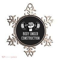 Funny Gym Workout Body Under Construction Ornament thumb 0