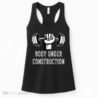 Funny Gym Workout Body Under Construction Women's Tank Top thumb 0