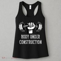Funny Gym Workout Body Under Construction Women's Tank Top thumb 3