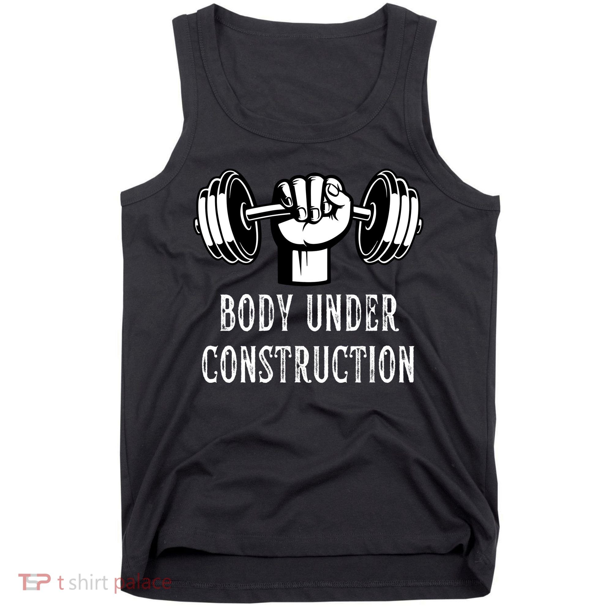 Funny Gym Workout Body Under Construction Tank Top