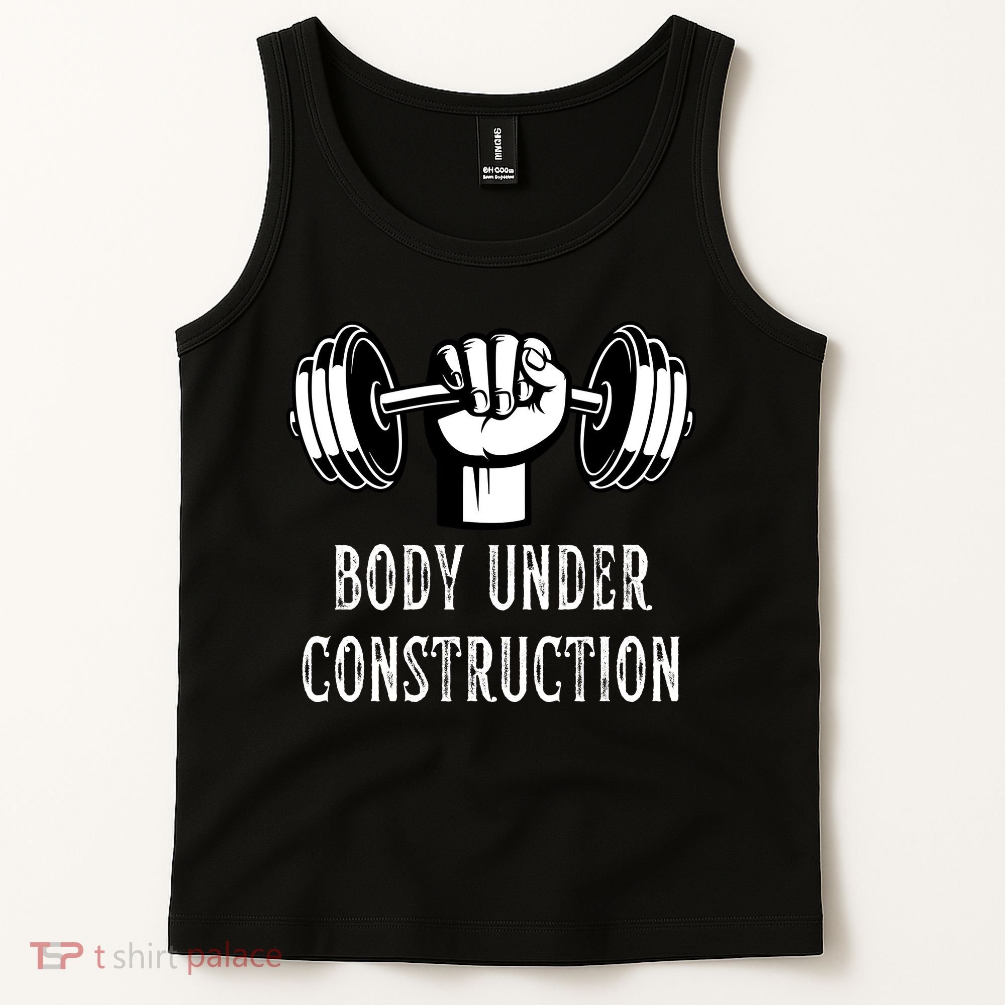 Funny Gym Workout Body Under Construction Tank Top
