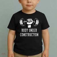Funny Gym Workout Body Under Construction Toddler T-Shirt thumb 2