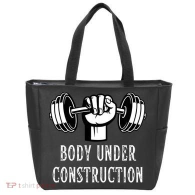 Funny Gym Workout Body Under Construction Tote Bag