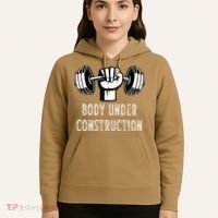 Funny Gym Workout Body Under Construction Hoodie thumb 5