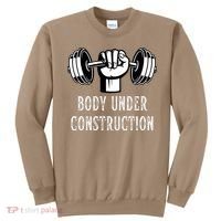 Funny Gym Workout Body Under Construction Sweatshirt thumb 0