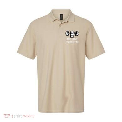 Funny Gym Workout Body Under Construction Polo